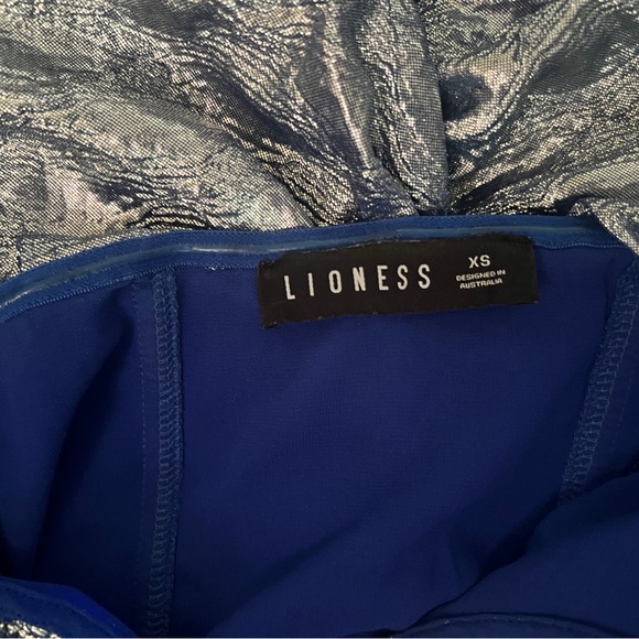 Lioness Silver Ruched Tie Front Mini Dress - Picture 6 of 6